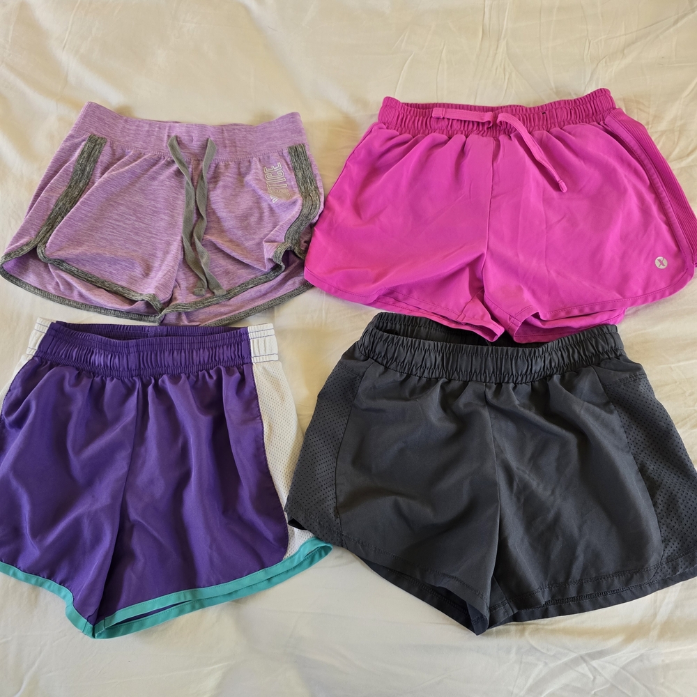 Girls Athletic Shorts Bundle- Justice Xersion Athletic Works Size XS S 6 6X 7‎